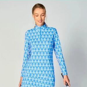 G Lifestyle Long Sleeve Zip Mock Neck - Nautical BT Peri